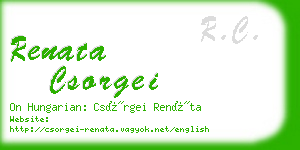 renata csorgei business card